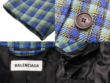 Load image into Gallery viewer, 極美品 BALENCIAGA バレンシアガ チェックコート 2019AW 479864 CA00985 ウール サイズ36 中古 51731