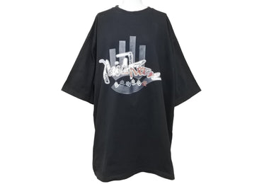 miskeen ミスキーン 半袖Tシャツ ビッグシルエット プリント コットン ブラック ホワイト グレー ブラウン XXL 美品 中古 51734
