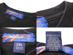 miskeen ミスキーン 半袖Tシャツ ビッグシルエット プリント コットン ブラック ホワイト グレー ブラウン XXL 美品 中古 51734
