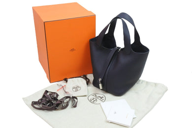 未使用品 HERMES エルメス ハンドバッグ ピコタンロックPM トリヨンクレマンス ピコタン U刻印 シルバー金具 中古 51751