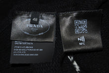 画像をギャラリービューアに読み込む, PRADA プラダ ニット セーター RN98339CA34767 カシミヤ バージンウール ブラック サイズ48 美品 中古 51757