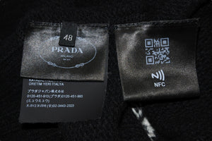 PRADA プラダ ニット セーター RN98339CA34767 カシミヤ バージンウール ブラック サイズ48 美品 中古 51757