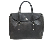 Load image into Gallery viewer, CHANEL シャネル ハンドバッグ ココマーク 14番台 2010年 ブラック レザー シルバー金具 良品 中古 51760