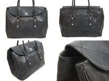 Load image into Gallery viewer, CHANEL シャネル ハンドバッグ ココマーク 14番台 2010年 ブラック レザー シルバー金具 良品 中古 51760