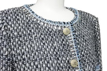 Load image into Gallery viewer, CHANEL シャネル ラメファンタジーツィードジャケット コート P50349V37209 ブルー マルチカラー サイズ34 美品 中古 51764