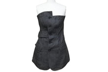 Load image into Gallery viewer, COMME des GARCONS コムデギャルソン ワンピース GJ-11094M デニム ブラック コットン サイズM 美品 中古 51769