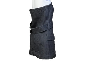 COMME des GARCONS コムデギャルソン ワンピース GJ-11094M デニム ブラック コットン サイズM 美品 中古 51769
