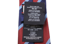 Load image into Gallery viewer, Gucci グッチ ネクタイ 紳士 極美品 ストライプ レッド ブルー GGマーク イタリア製 148x7cm 中古 51803