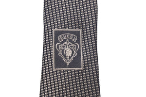 GUCCI グッチ ネクタイ トムフォード期 総柄 ドット柄 ブランドロゴ シルク ブラック レッド カーキ 美品 中古 51805 