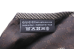 GUCCI グッチ ネクタイ トムフォード期 総柄 ドット柄 ブランドロゴ シルク ブラック レッド カーキ 美品 中古 51805 