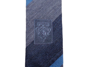 GUCCI グッチ ネクタイ メンズウール ストライプ ブルー GG柄 総柄 服飾小物 トムフォード期 美品 中古 51809 