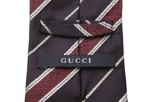 Load image into Gallery viewer, GUCCI グッチ ネクタイ トムフォード期 服飾小物 ストライプ 模様 シルク ブラック レッド ホワイト 美品 中古 51815