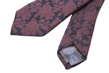 Load image into Gallery viewer, DOLCE&amp;GABBANA ドルチェアンドガッバーナ ネクタイ 紳士 シルク ワインレッド ブラック 美品 中古 51832