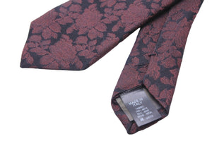 DOLCE&GABBANA ドルチェアンドガッバーナ ネクタイ 紳士 シルク ワインレッド ブラック 美品 中古 51832