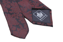 Load image into Gallery viewer, DOLCE&amp;GABBANA ドルチェアンドガッバーナ ネクタイ 紳士 シルク ワインレッド ブラック 美品 中古 51832