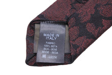 Load image into Gallery viewer, DOLCE&amp;GABBANA ドルチェアンドガッバーナ ネクタイ 紳士 シルク ワインレッド ブラック 美品 中古 51832