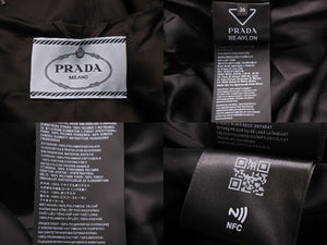未使用品 PRADA プラダ ジャケット レディース ブラック RENYLON サイズ36 291943 S211 1WQ8 シルバー金具 中古 51859