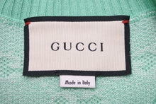 Load image into Gallery viewer, 極美品 GUCCI グッチ GGジャガード 半袖 ニット Ｔシャツ グリーン ロゴ 緑 総ロゴ トップス 629456 サイズS 中古 51864