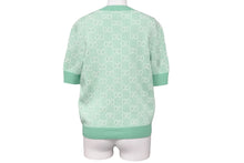 Load image into Gallery viewer, 極美品 GUCCI グッチ GGジャガード 半袖 ニット Ｔシャツ グリーン ロゴ 緑 総ロゴ トップス 629456 サイズS 中古 51864