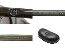 Load image into Gallery viewer, Moncler モンクレール ウェリントンシェイプサングラス 小物 ML0006 20C イタリア製 プラスチック カーキ 50□25 美品 中古 51870