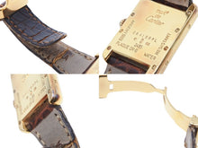 Load image into Gallery viewer, CARTIER カルティエ ヴィンテージ 80s 時計 マストタンクM クォーツ ホワイト文字盤 ゴールド ブラウン 925 美品 中古 51877