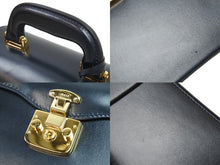 Load image into Gallery viewer, GUCCI グッチ レディロック バニティバッグ ハンドバッグ 000-01-0246 レザー ネイビー ゴールド金具 美品 中古 51885