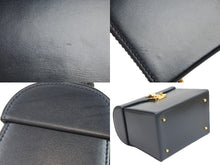 Load image into Gallery viewer, GUCCI グッチ レディロック バニティバッグ ハンドバッグ 000-01-0246 レザー ネイビー ゴールド金具 美品 中古 51885