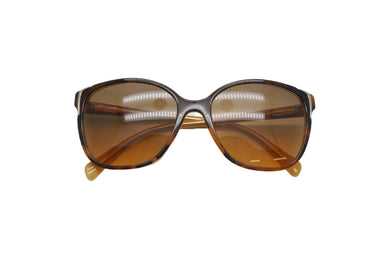 極美品 PRADA プラダ サングラス 55□17 140 SPR010 F00A8 ブラウン イエロー ゴールド金具 中古 51927 