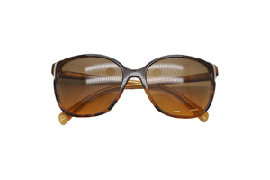 極美品 PRADA プラダ サングラス 55□17 140 SPR010 F00A8 ブラウン イエロー ゴールド金具 中古 51927