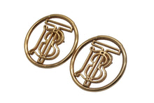 Load image into Gallery viewer, BURBERRY バーバリー TB モノグラム ロゴ ピアス ゴールド 8g 小物 アクセサリー ジュエリー 中古 51935