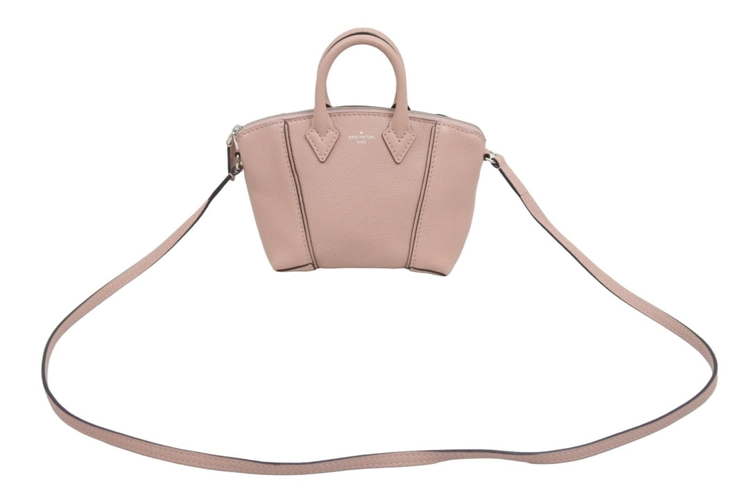 LouisVuitton ルイヴィトン パルナセア ナノロックイット 2WAYバッグ M61256 レザー マグノリア シルバー 美品 中古 51961