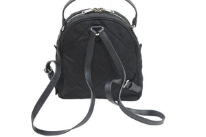PRADA プラダ リュック デイパック バックパック 1BZ066 ブラック TESSUTO IMPUNTU シルバー金具 美品 中古 51966