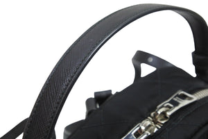 PRADA プラダ リュック デイパック バックパック 1BZ066 ブラック TESSUTO IMPUNTU シルバー金具 美品 中古 51966