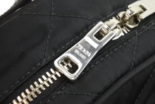 画像をギャラリービューアに読み込む, PRADA プラダ リュック デイパック バックパック 1BZ066 ブラック TESSUTO IMPUNTU シルバー金具 美品 中古 51966
