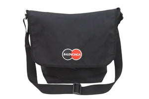 BALENCIAGA バレンシアガ ナイロンショルダーバッグ 斜めがけ 620258 1000 V 527505 ブラック レッド ホワイト 美品 中古 51973