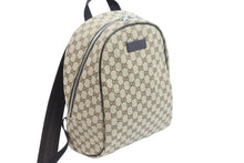 Load image into Gallery viewer, GUCCI グッチ リュック デイパック GGキャンバス 449906 ベージュ ブラウン シルバー金具 美品 中古 51975