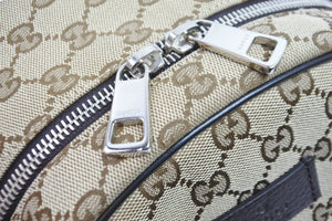 GUCCI グッチ リュック デイパック GGキャンバス 449906 ベージュ ブラウン シルバー金具 美品 中古 51975