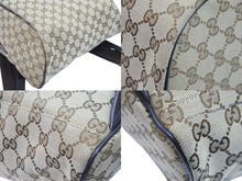Load image into Gallery viewer, GUCCI グッチ リュック デイパック GGキャンバス 449906 ベージュ ブラウン シルバー金具 美品 中古 51975
