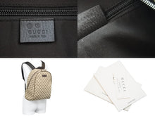 Load image into Gallery viewer, GUCCI グッチ リュック デイパック GGキャンバス 449906 ベージュ ブラウン シルバー金具 美品 中古 51975