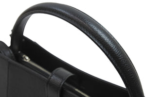 極美品 BALENCIAGA バレンシアガ ハンドバッグ アワーグラス 619669 ブラック シルバー金具 中古 51977