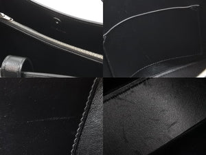 極美品 BALENCIAGA バレンシアガ ハンドバッグ アワーグラス 619669 ブラック シルバー金具 中古 51977