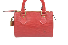 Load image into Gallery viewer, オーダー品 極美品 LOUIS VUITTON ルイヴィトン ハンドバッグ ミニスピーディ エピ レッド ゴールド金具 中古 52004