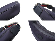 Load image into Gallery viewer, GUCCI グッチ ワンショルダーバッグ A9235658 レザー キャンバス ネイビー ホワイト レッド ゴールド金具 美品 中古 52006