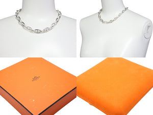 極美品 HERMES エルメス シェーヌダンクル ネックレス アクセサリー ジュエリー 36コマ silver925 中古52008