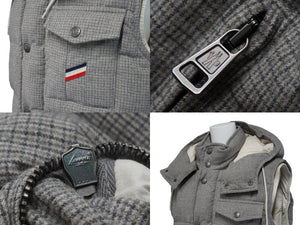 MONCLER モンクレール ダウンベスト フード付け NORME AFNOR G32