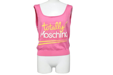 MOSCHINO モスキーノ ニット セーター レディース 3XA08834100 ピンク コットン サイズ36 美品 中古 52015