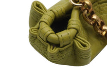 Load image into Gallery viewer, LOEWE ロエベ チャーム アクセサリー 小物 アナグラム ナッパレザー グリーン ゴールド金具 美品 中古 52019