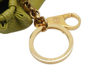 Load image into Gallery viewer, LOEWE ロエベ チャーム アクセサリー 小物 アナグラム ナッパレザー グリーン ゴールド金具 美品 中古 52019