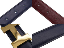 Load image into Gallery viewer, HERMES エルメス Hロゴ ◯Z刻印入り レディースベルト サイズ65 ネイビー系 カーフレザー 中古 52031