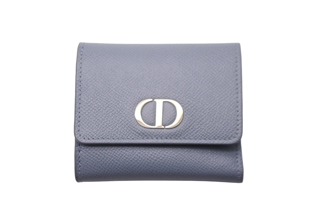 ●新品/正規品● Dior 30 MONTAIGNE LOTUS ブルー 二つ折